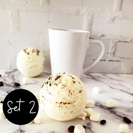 White Mocha Coffee Bomb - Set 2 - Bold Marble