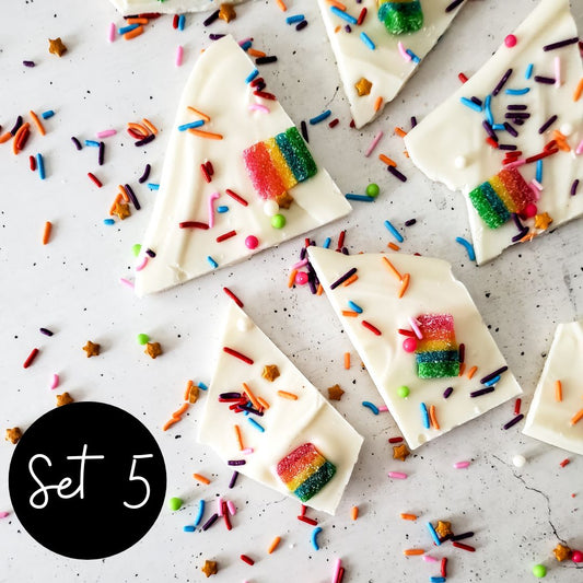 Rainbow Bark - Set 5 - White Concrete